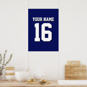 Poster L'équipe de Jersey de sports Blue Navy (Cuisine)