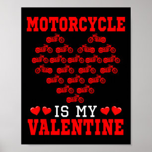 Poster L'équipe de pilotes de moto est mon cœur mignon de