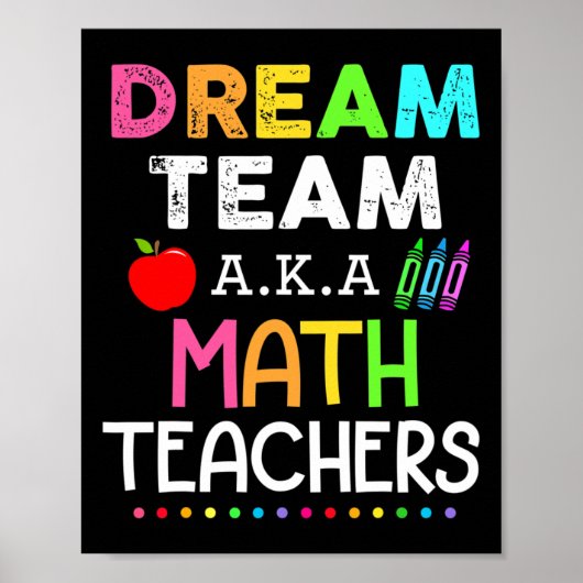 Poster L'équipe de rêve des professeurs de mathématiques (Devant)