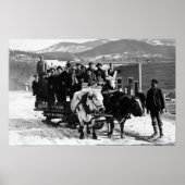 Poster L'équipe de vache tire les hommes dans un escargot (Devant)