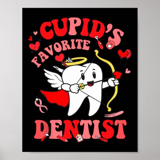 Poster L'équipe dentaire de la Saint-Valentin du dentiste (Devant)
