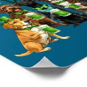 Poster l'équipe des amoureux de chiens pour la St patrick (Coin)
