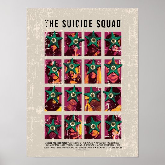 Poster L'équipe du suicide | Édition Starro Squad (Devant)