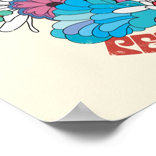 Poster L'équipe du suicide | Fleurs et soleil Peacemaker (Coin)