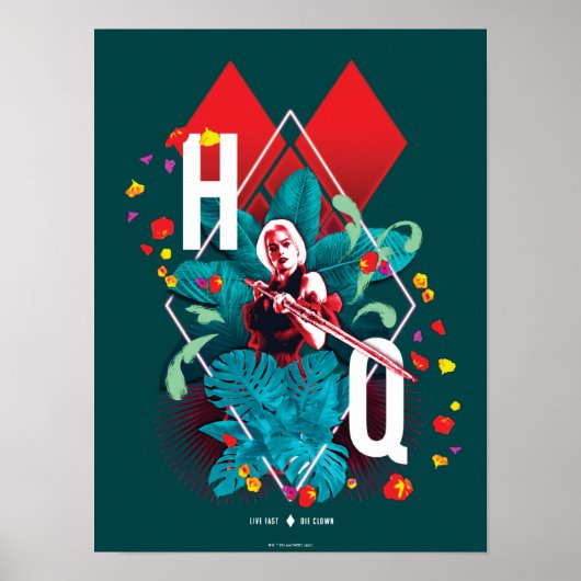 Poster L'équipe du suicide | Harley Quinn Floral Diamond (Devant)