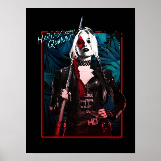 Poster L'équipe du suicide | Harley Quinn & Green Ferns (Devant)