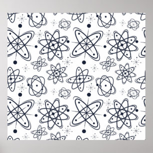 Poster L'ère atomique : Motifs modernes du milieu du sièc