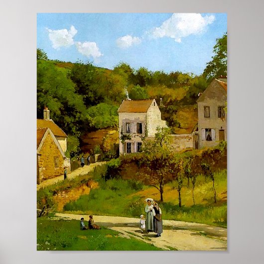 Poster L'ermitage de Pontoise par Camille Pissarro (Devant)
