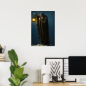 Poster L'ermite avec lanterne (Bureau à domicile)