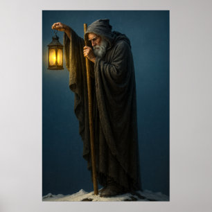 Poster L'ermite avec lanterne