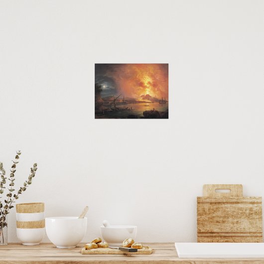 Poster L'éruption du Vésuve (Cuisine)