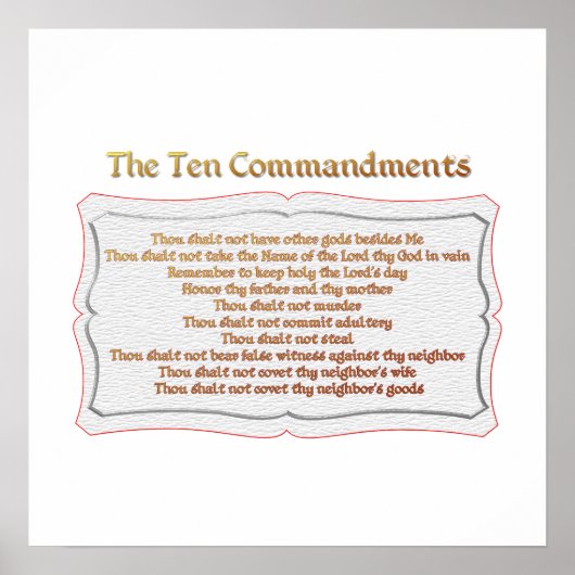 Poster Les 10 commandements (Devant)