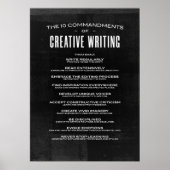 Poster Les 10 commandements de l'écriture créative (Devant)