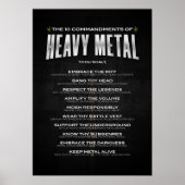 Poster Les 10 commandements de métaux lourds (Devant)
