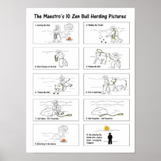 Poster Les 10 images Zen Bullherding du Maestro