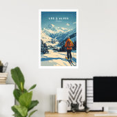 Poster Les 2 Alpes Print France 1 (Bureau à domicile)