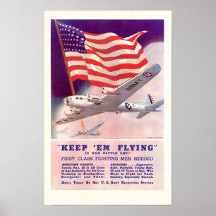 Poster Les 2ème guerre mondiale continuent à voler