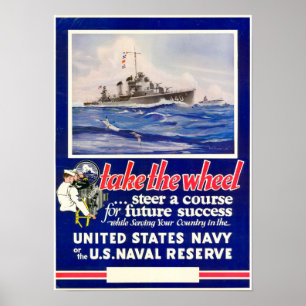 Poster Les 2ème guerre mondiale prennent la roue