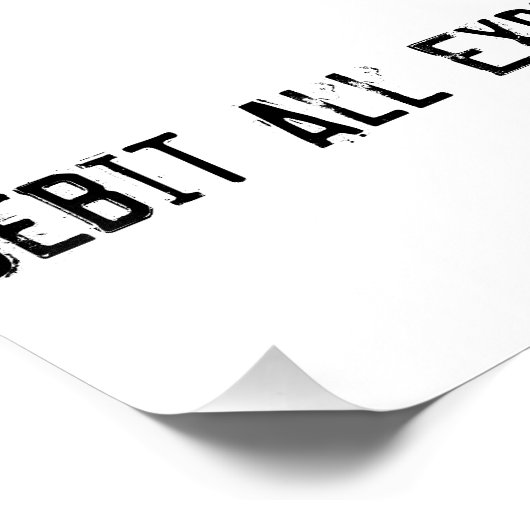 Poster "Les 3 règles de comptabilité d'or" (Coin)