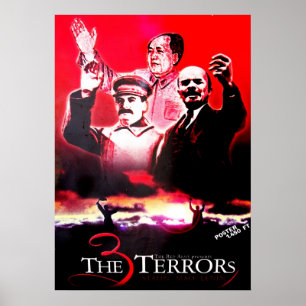 Poster Les 3 Terrors - Staline, Mao et Lénine