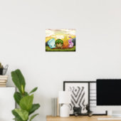 Poster Les 4 éléments (Bureau à domicile)