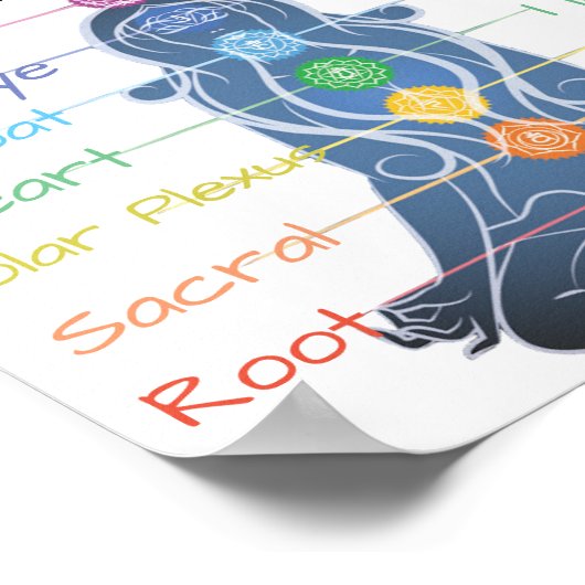 Poster Les 7 chakras 8x7" (Coin)