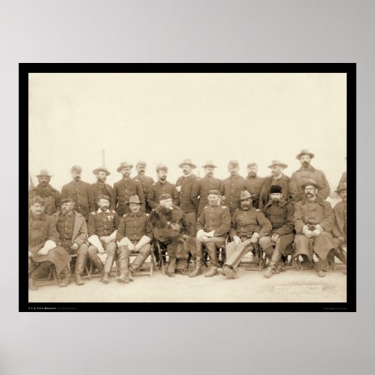 Poster Les 7e officiers de cavalerie combattant SD 1891 (Devant)