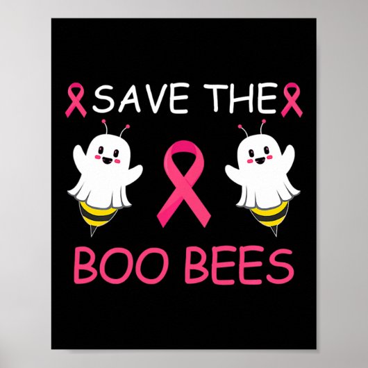 Poster Les abeilles Boo Halloween Amusantes Sensibilisati (Devant)