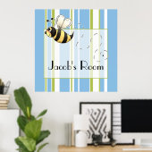 Poster Les abeilles du pays mignons à personnaliser (Bureau à domicile)