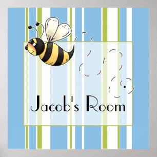 Poster Les abeilles du pays mignons à personnaliser