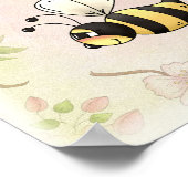 Poster Les abeilles du pays mignons à personnaliser (Coin)