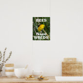Poster Les abeilles ont besoin de mauvaises herbes (Cuisine)