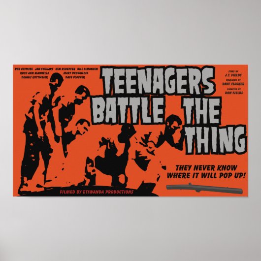 Poster Les Adolescents Combattent Le Film Thing (Devant)