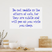 Poster Les affaires des chats (Cuisine)