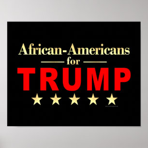 Poster Les Afro-Américains pour Donald Trump 2024