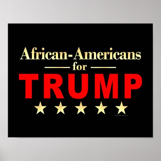 Poster Les Afro-Américains pour Donald Trump 2024 (Devant)