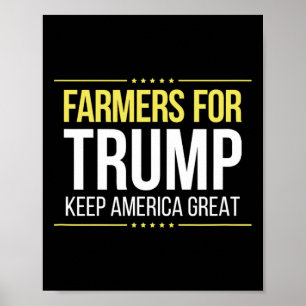 Poster Les agriculteurs pour Trump - Garder l'Amérique gr
