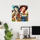 Poster Les agricultrices tatouées (Bureau à domicile)
