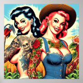 Poster Les agricultrices tatouées (Devant)