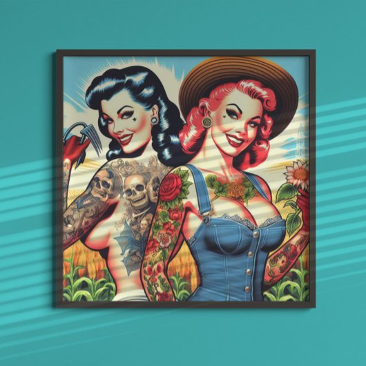 Poster Les agricultrices tatouées
