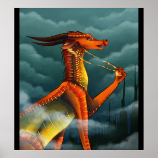 Poster Les ailes périlleuses de la couverture de feu de d