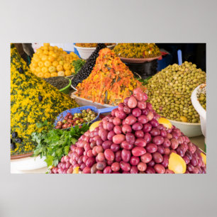 Poster Les Aliments Pickés Au Marché