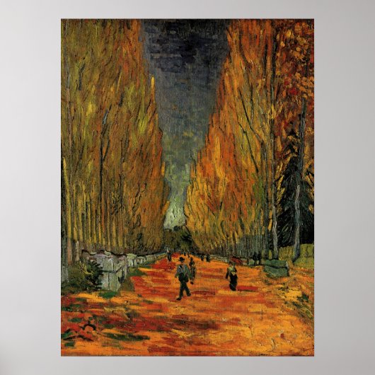 Poster Les Alyscamps (Cimetière) par Vincent van Gogh (Devant)
