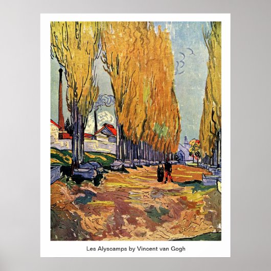 Poster Les Alyscamps de Van Gogh. Paysage d'automne (Devant)