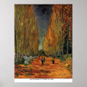 Poster Les Alyscamps par Vincent van Gogh (Devant)