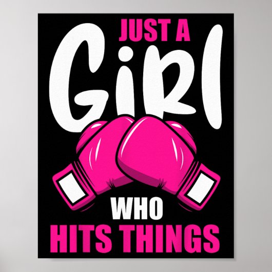 Poster Les Amateurs De Boxe Fille De Boxe Juste Une Fille (Devant)