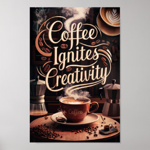 Poster Les amateurs de café Citations de créativité
