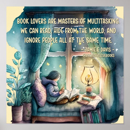 Poster Les amateurs de livres sont maîtres du multitâche (Devant)