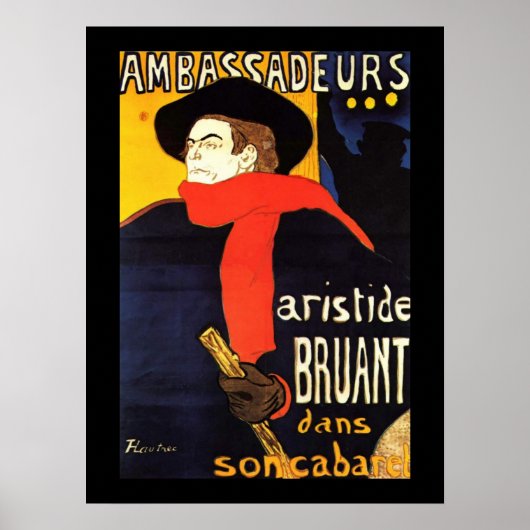 Poster Les Ambassadeurs Aristide Bruant dans son cabaret (Devant)