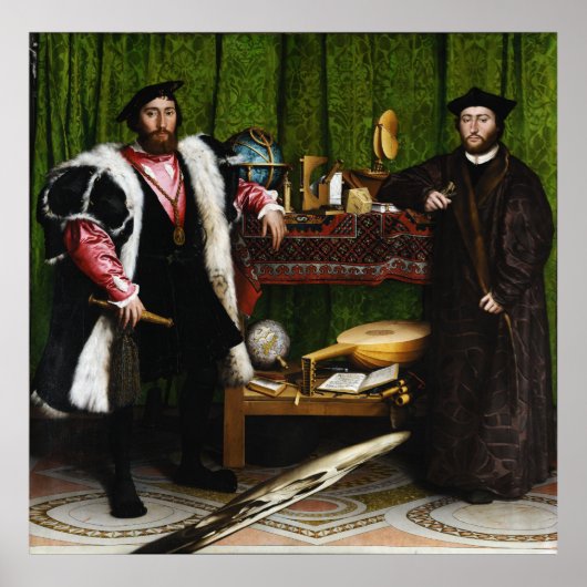 Poster Les Ambassadeurs de Hans Holbein le Jeune (Devant)